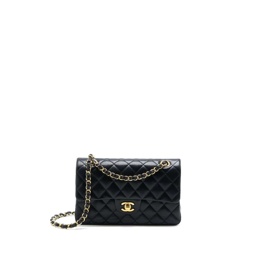 chanel-small-classic-double-flap-bag-lambskin-black-ghw-microchip