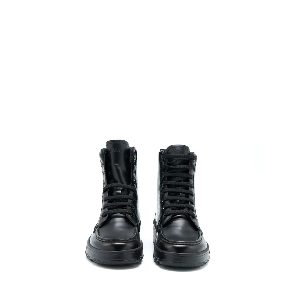 fendi-size-6-ff-print-boots-calfskin-black
