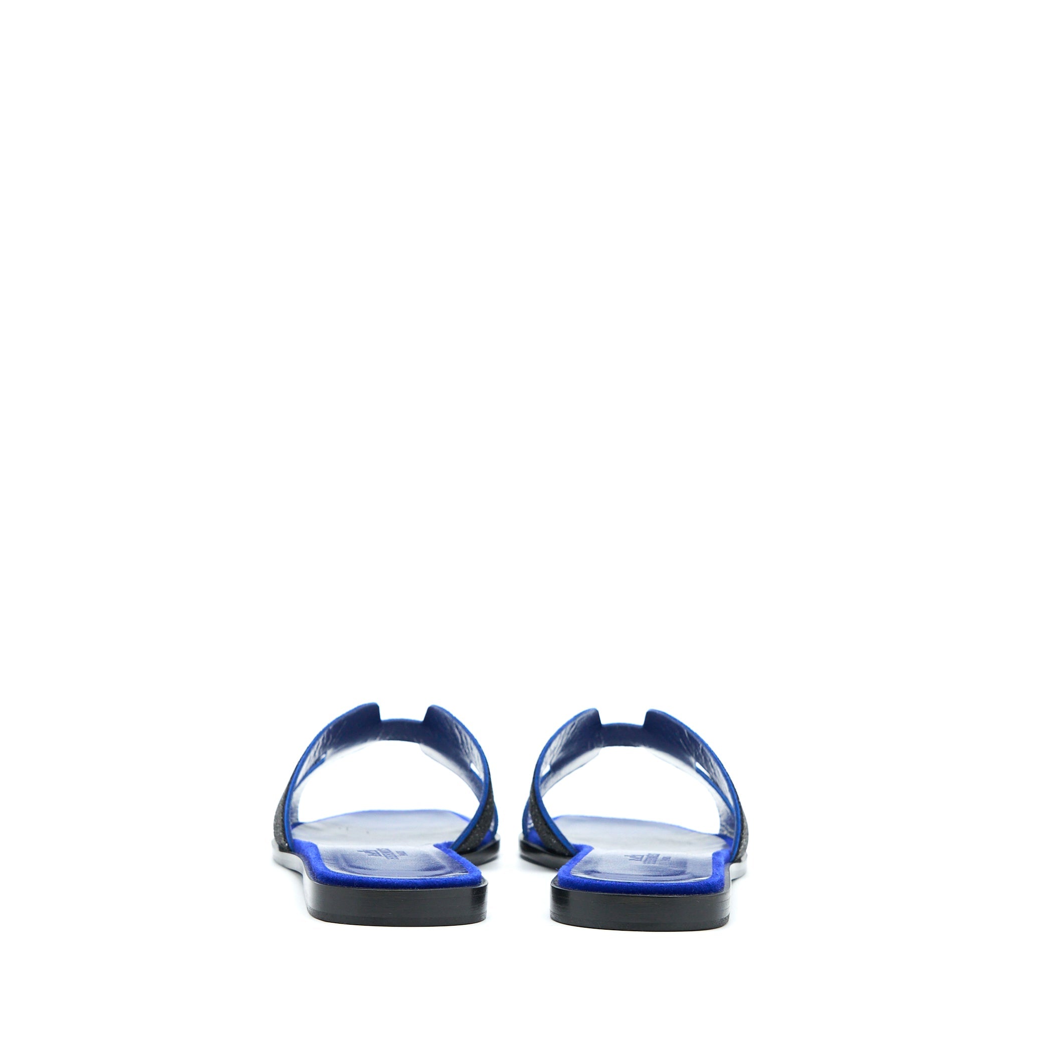 hermes-size-37-oran-sandal-crystal-chevre-velours-black-blue-saphir