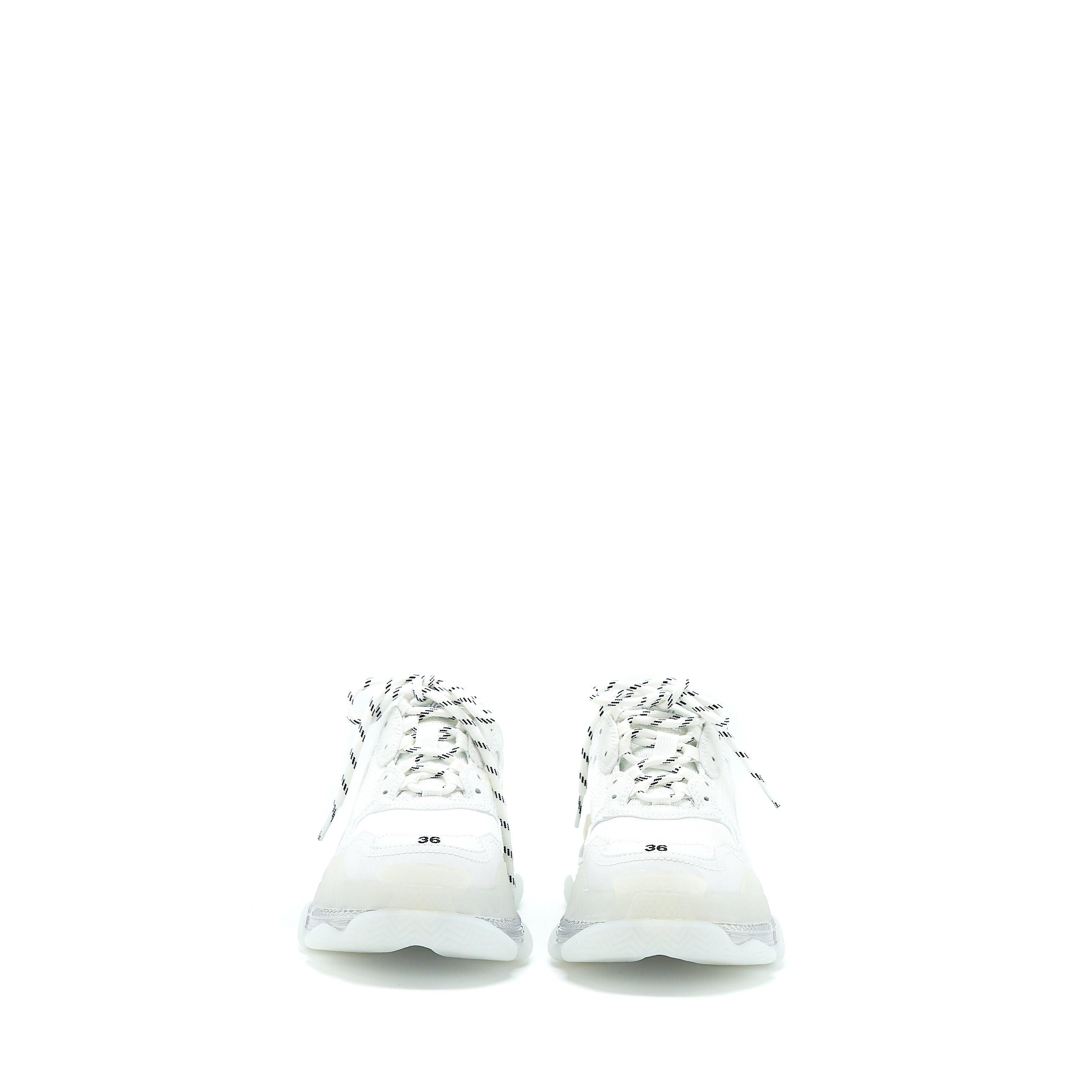 balenciaga-size-36-triple-s-sneakers-clear-sole-in-white-double-foam-mesh