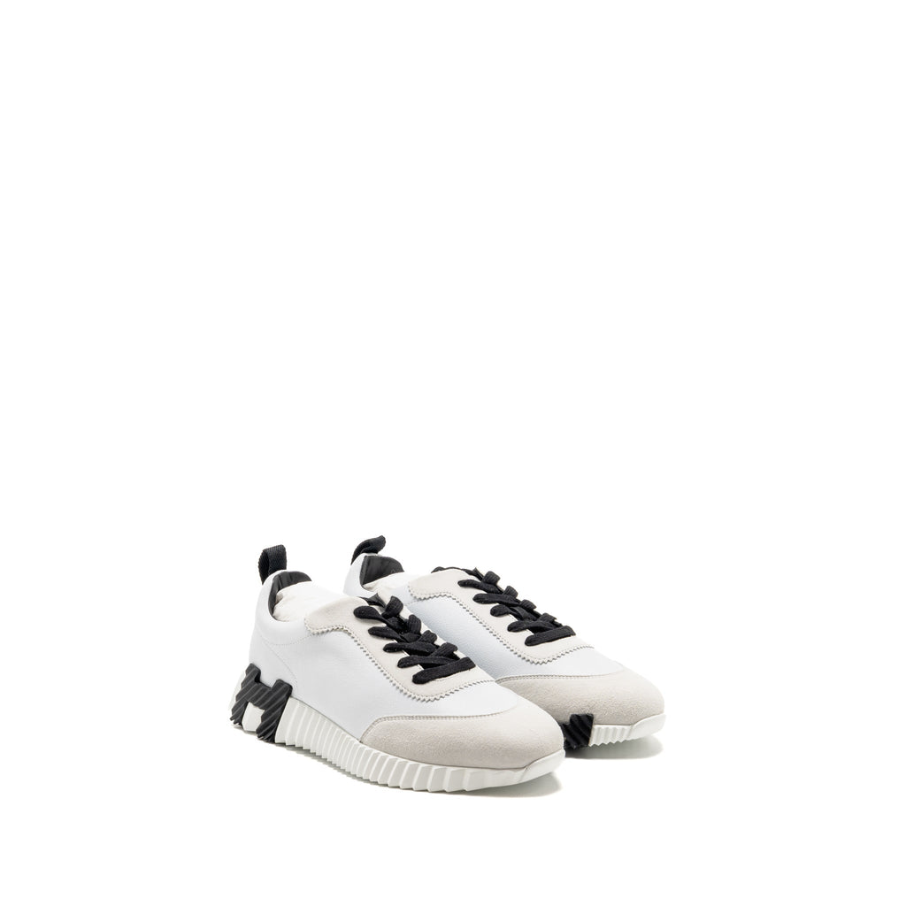hermes-size-39-femme-bouncing-sneaker-chevre-velours-blanc-black