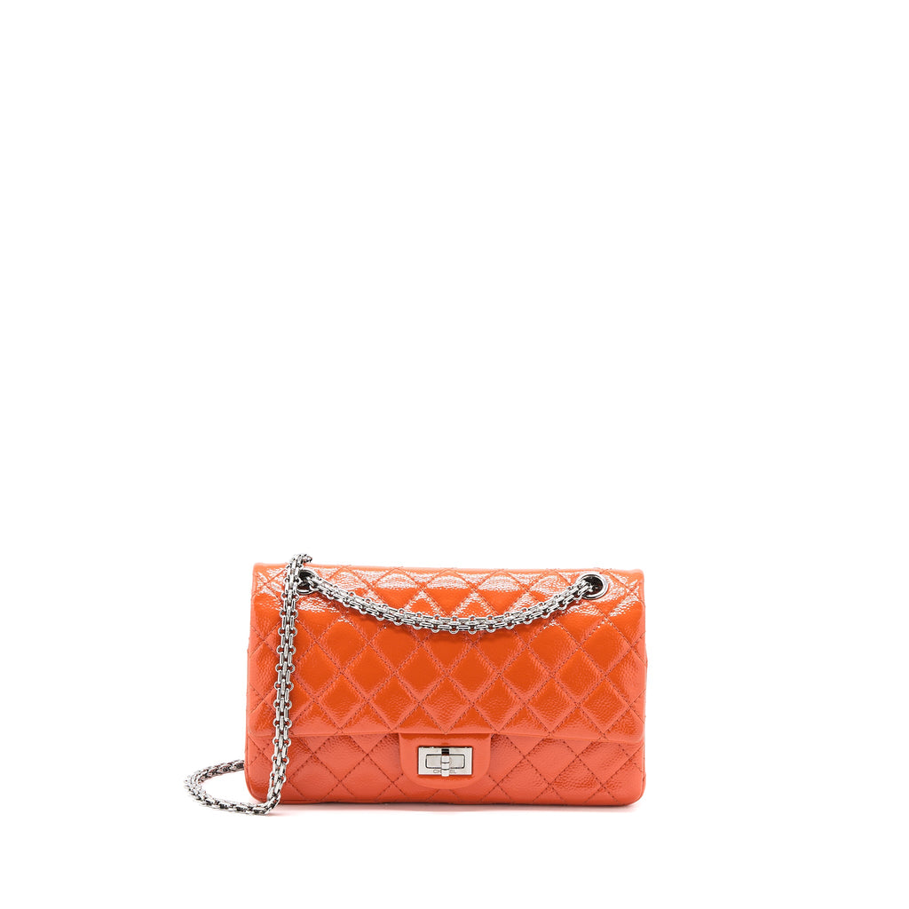chanel-small-2-55-reissue-flap-bag-patent-leather-orange-shw