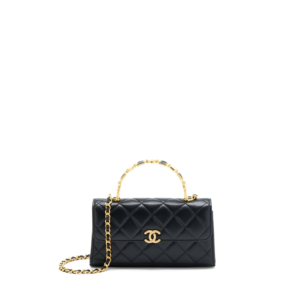 chanel-22b-flap-bag-with-enamel-top-handle-lambskin-black-ghw-1