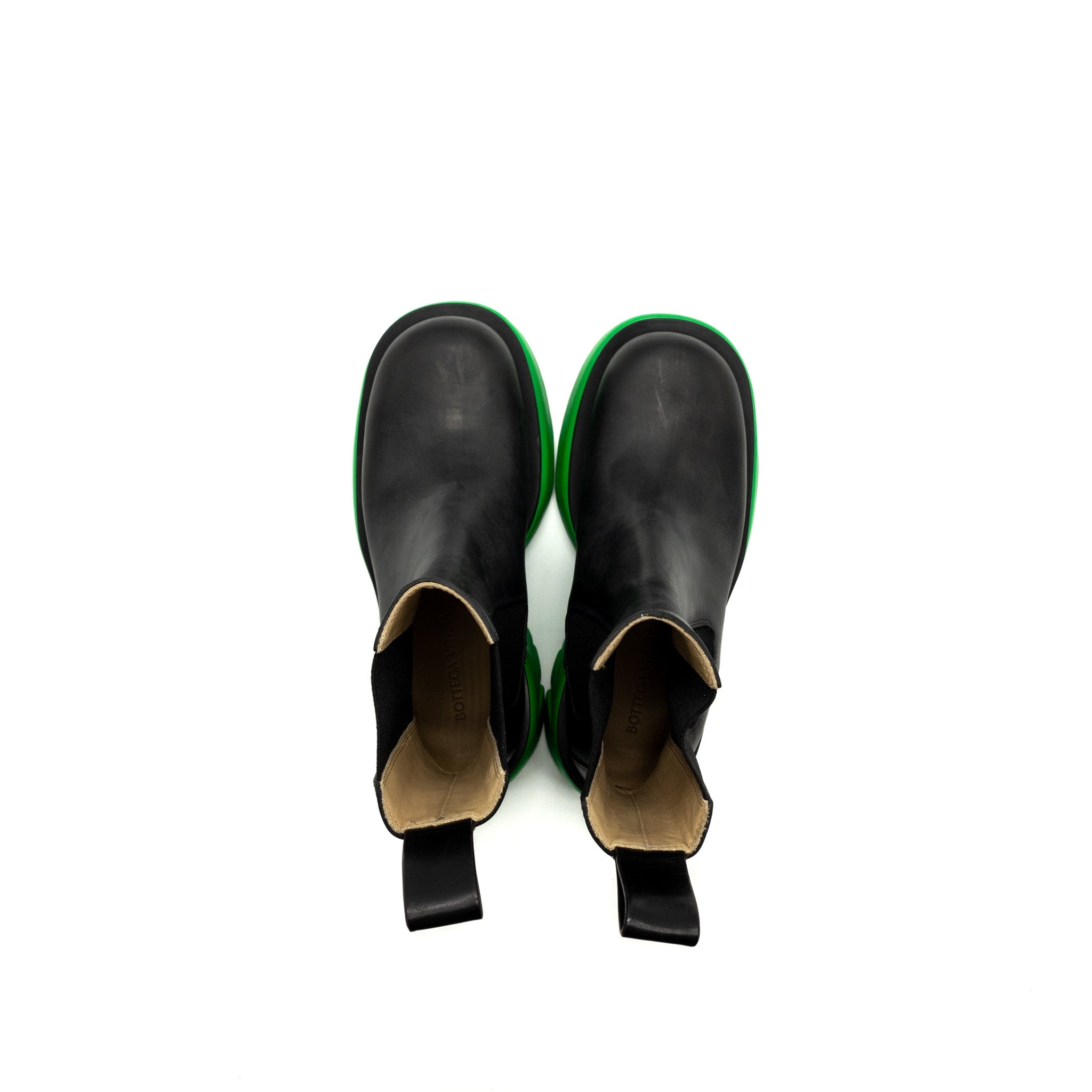 bottega-veneta-size-36-5-flash-ankle-boots-military-calfskin-grass-black