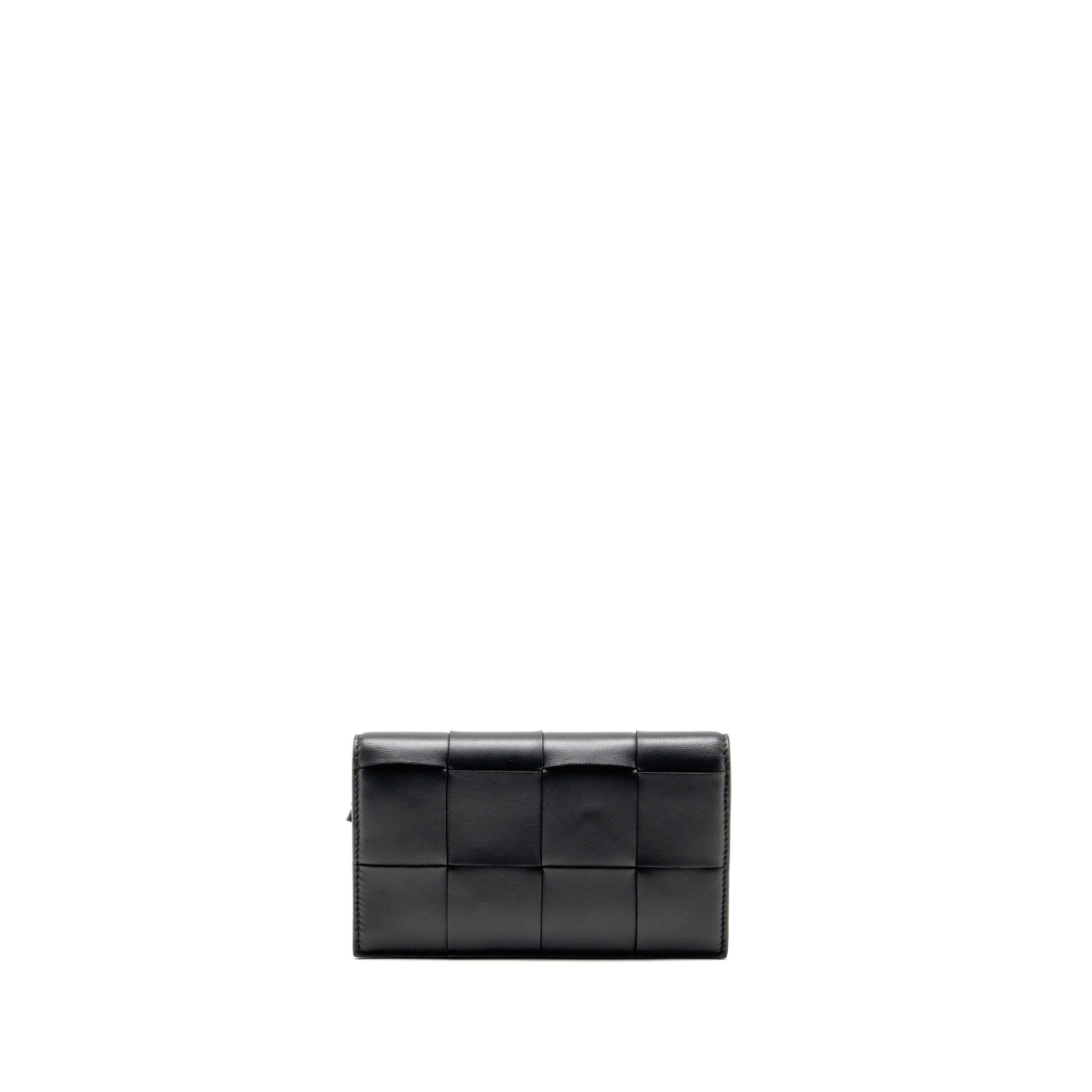 bottega-veneta-cassette-wallet-on-strap-intrecciato-leather-black-ghw