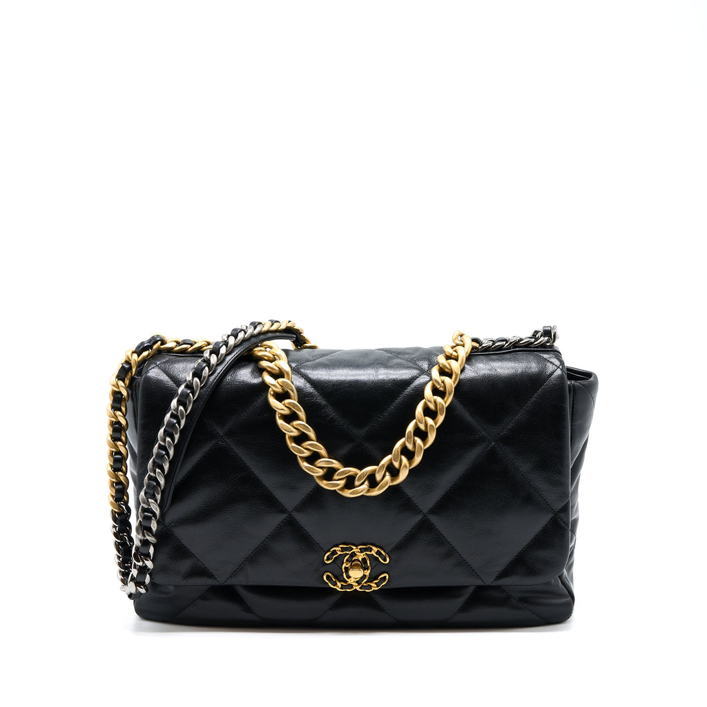 chanel-maxi-19-bag-goatskin-black-multicolour-hardware