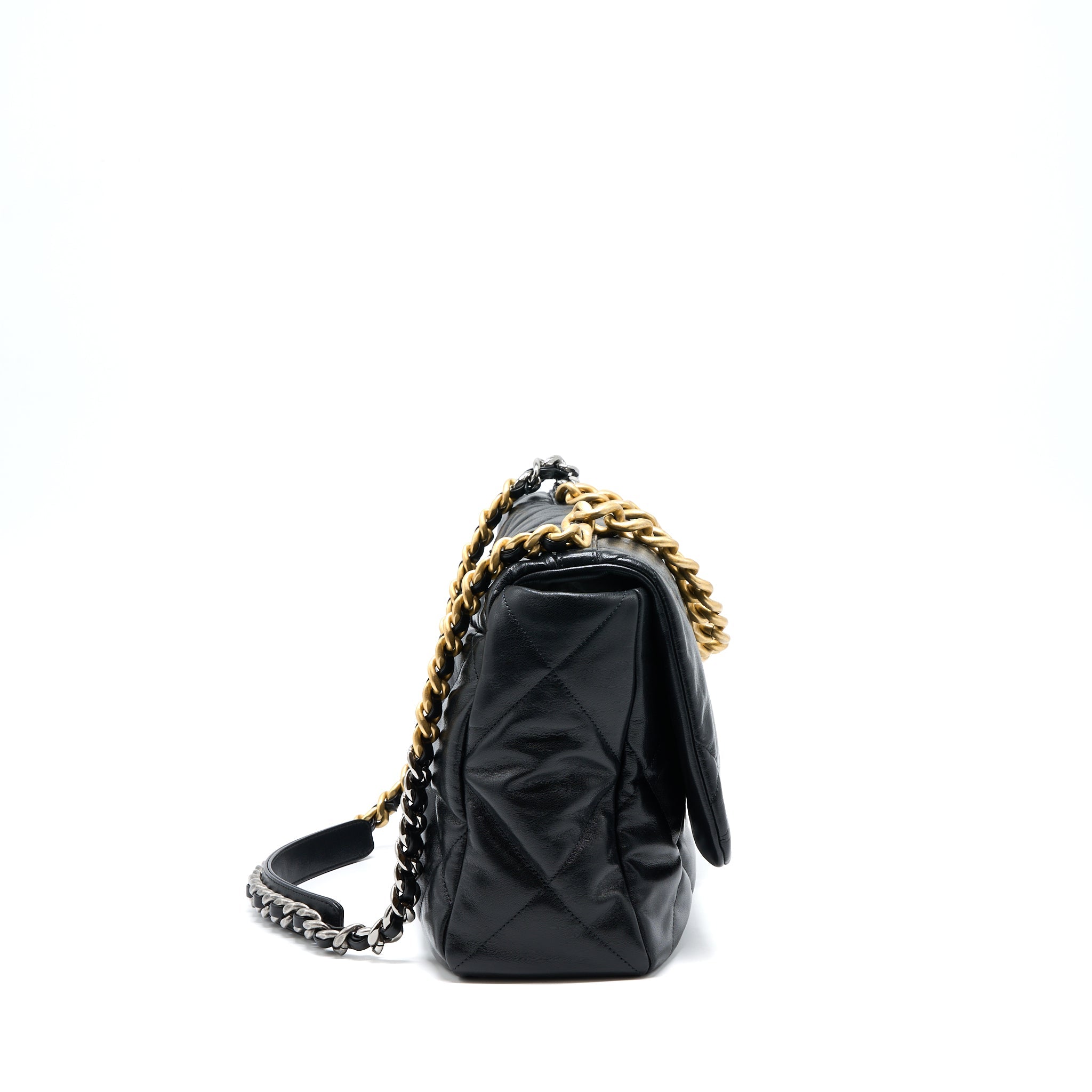 chanel-maxi-19-bag-goatskin-black-multicolour-hardware