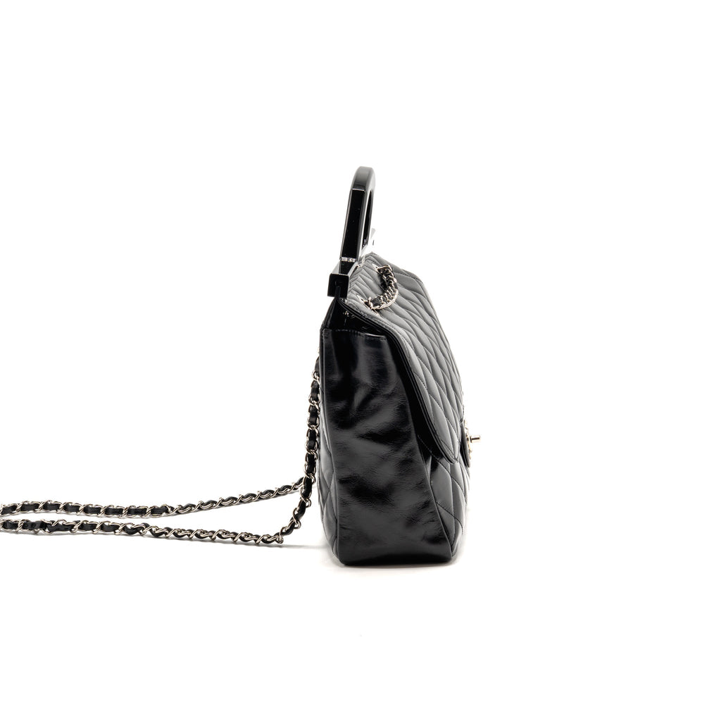 chanel-quilted-small-cc-delivery-flap-bag-glazed-calfskin-black-shw