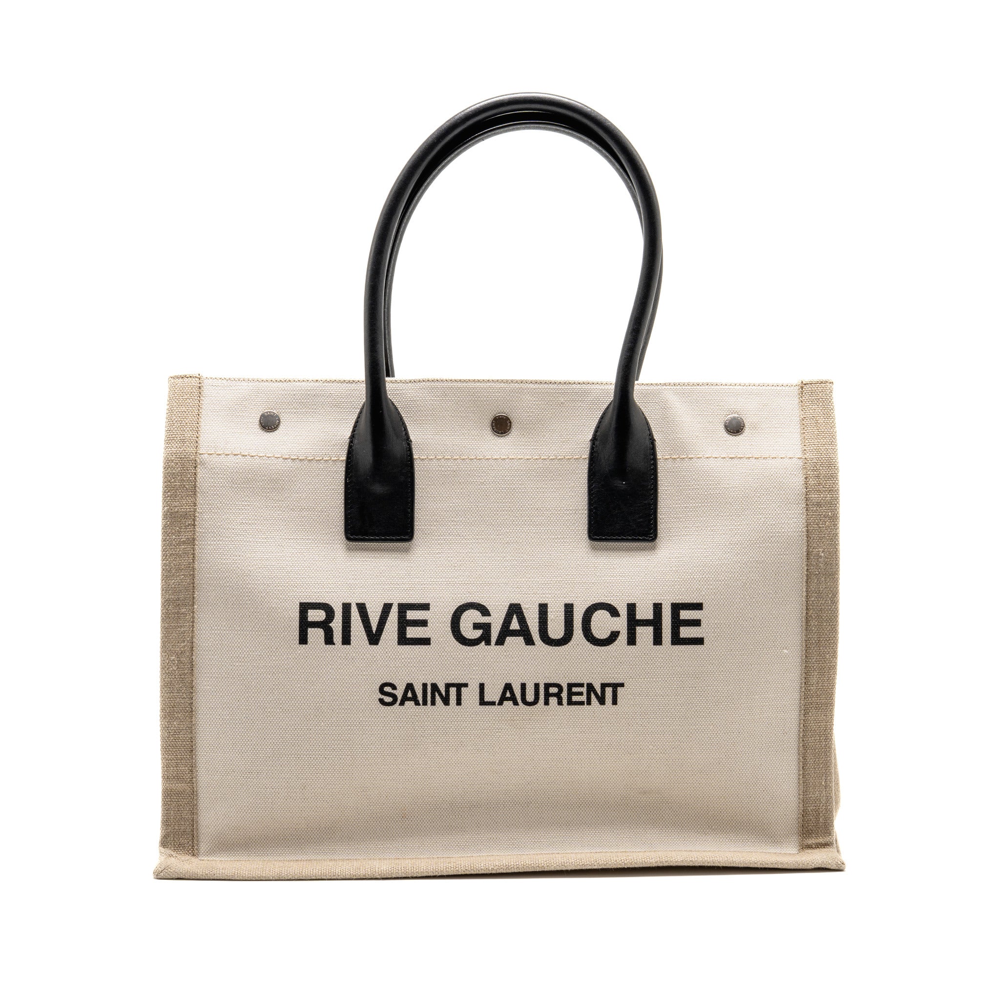 saint-laurent-ysl-rive-gauche-tote-bag-canvas-leather-light-beige-black