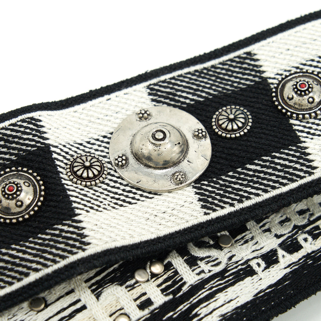 dior-shoulder-strap-black-white-with-metal-medallions