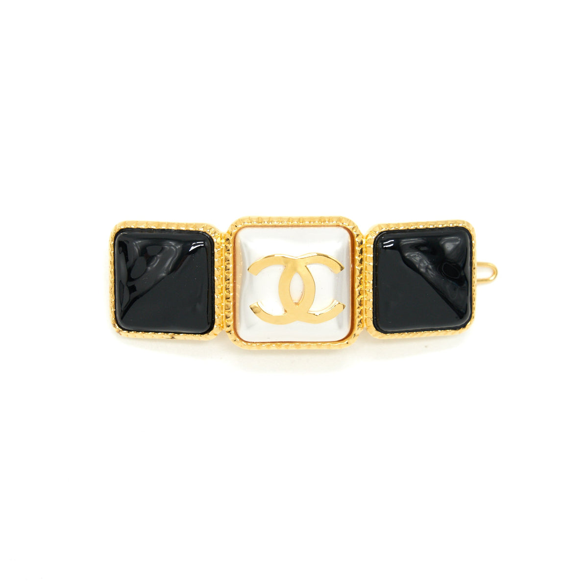 chanel-hair-clip-black-gold