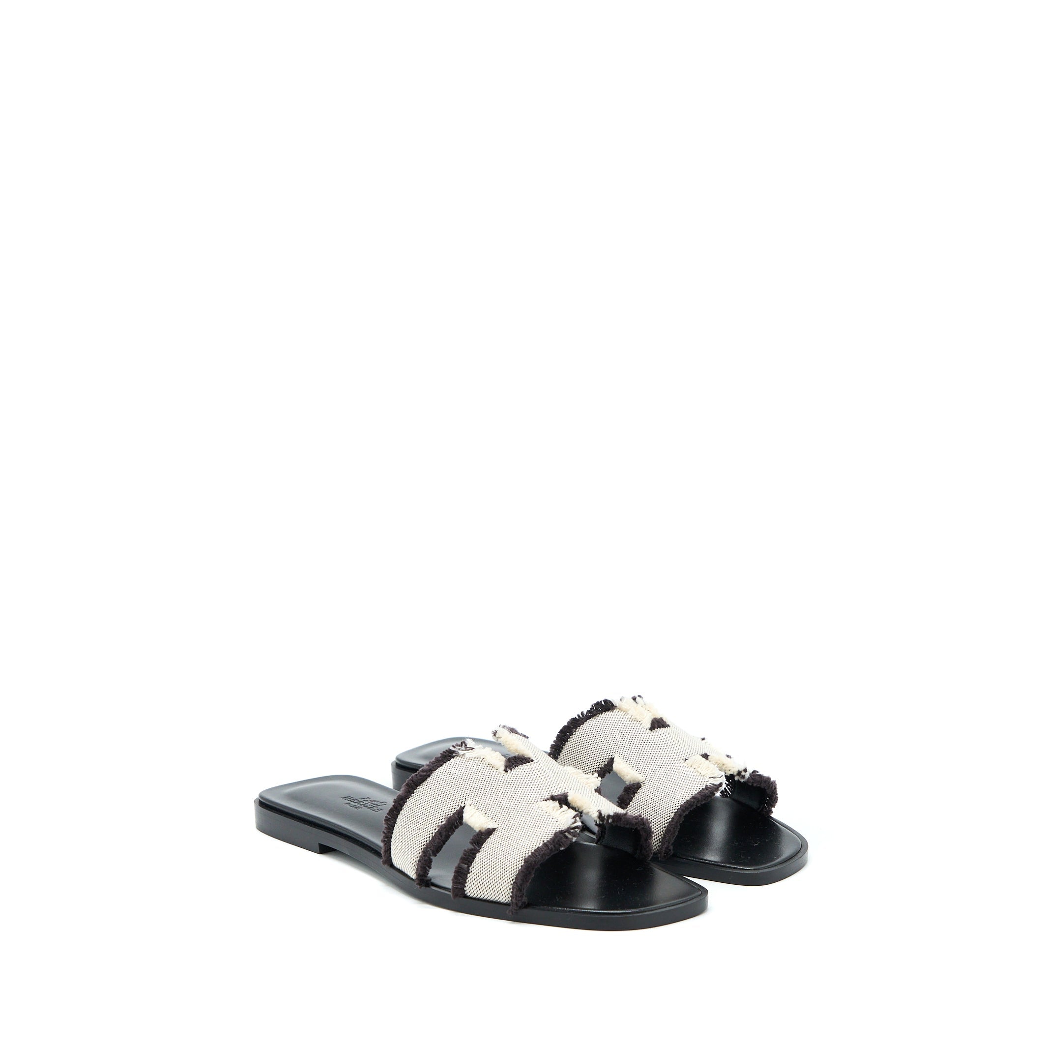 hermes-size-38-oran-sandals-toile-de-cotton-prunoir