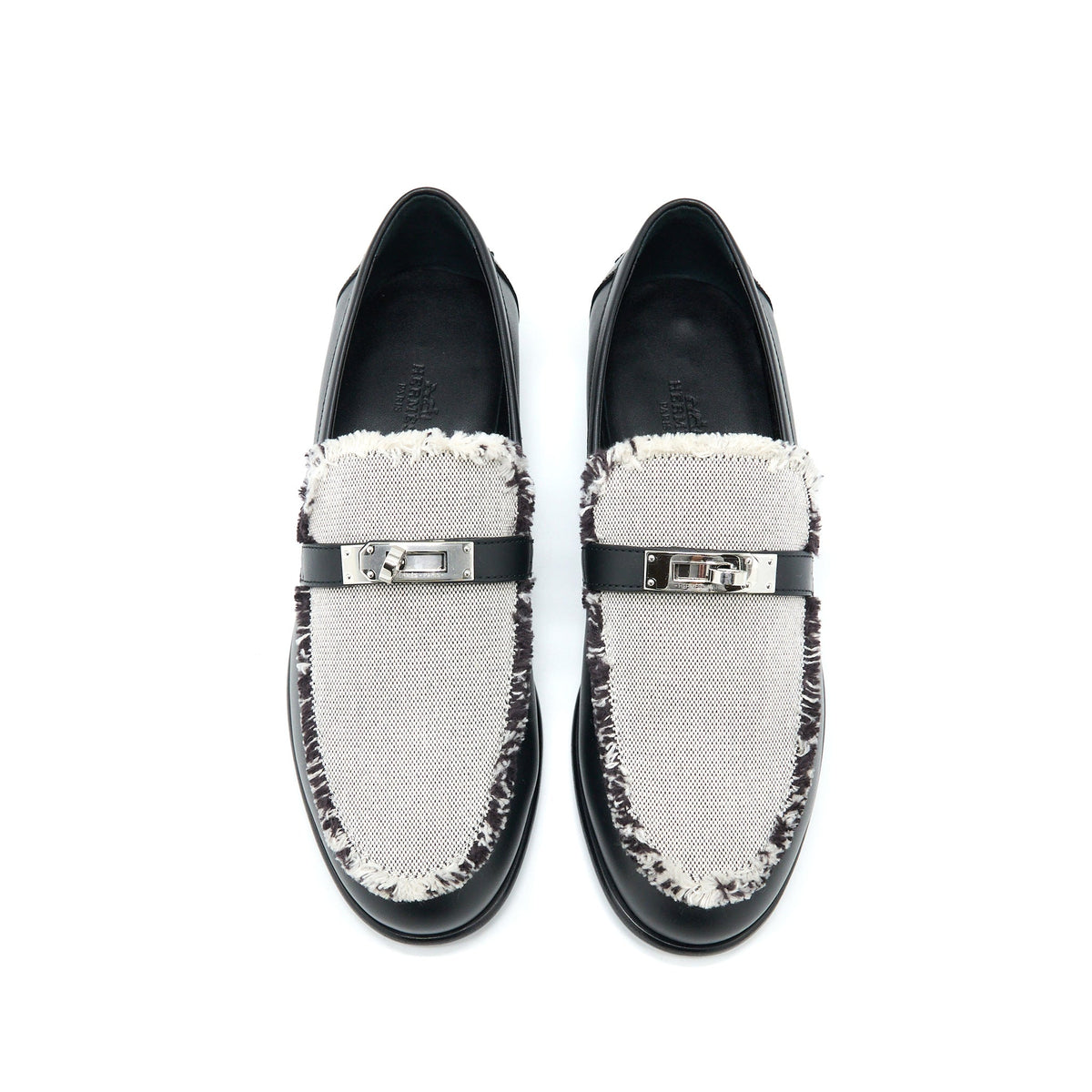 hermes-size-38-destin-moccasins-toile-de-cotton-noir-prunoir-shw