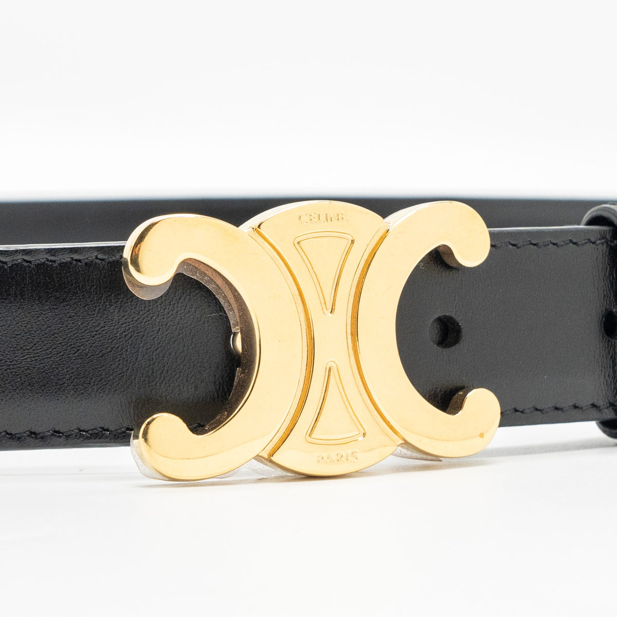 celine-size-85-medium-triomphe-belt-calfskin-leather-black-ghw