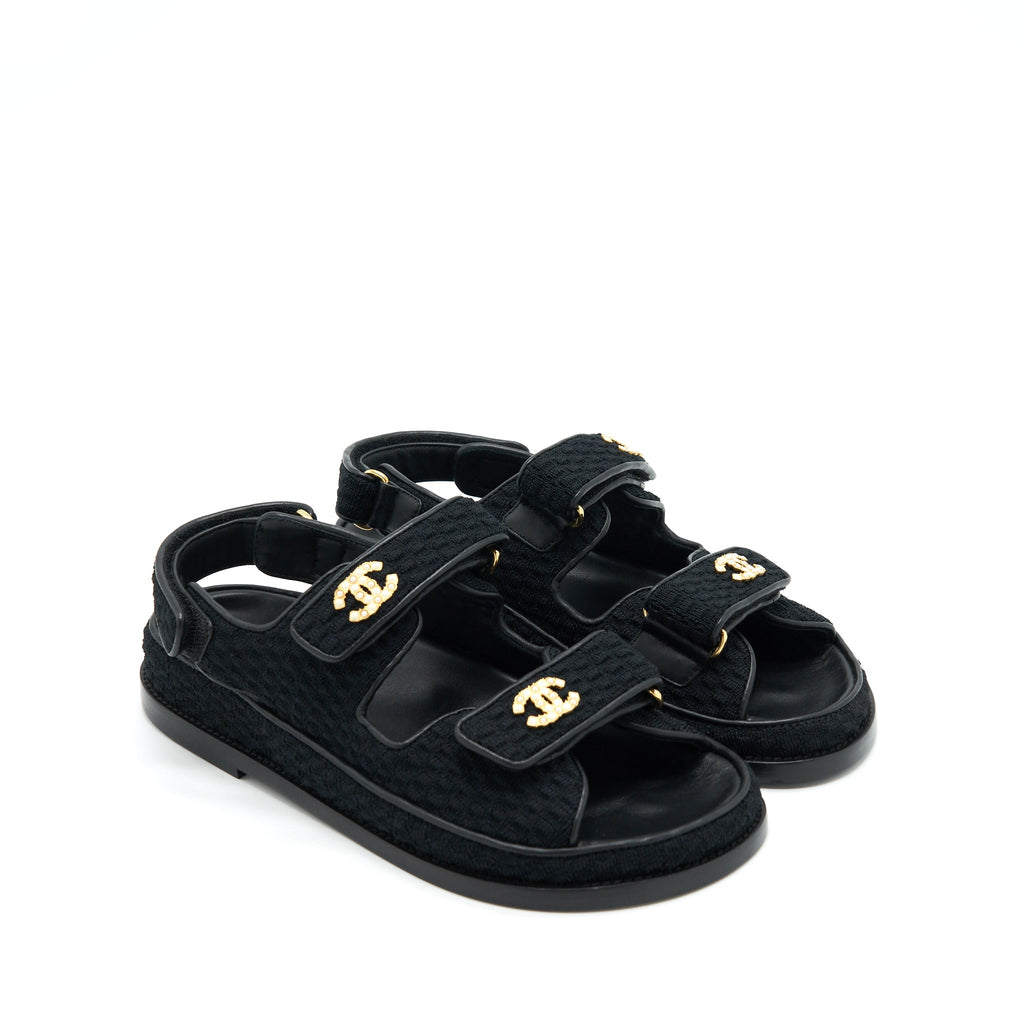 chanel-size-38-dad-sandal-black-with-gold-cc-logo