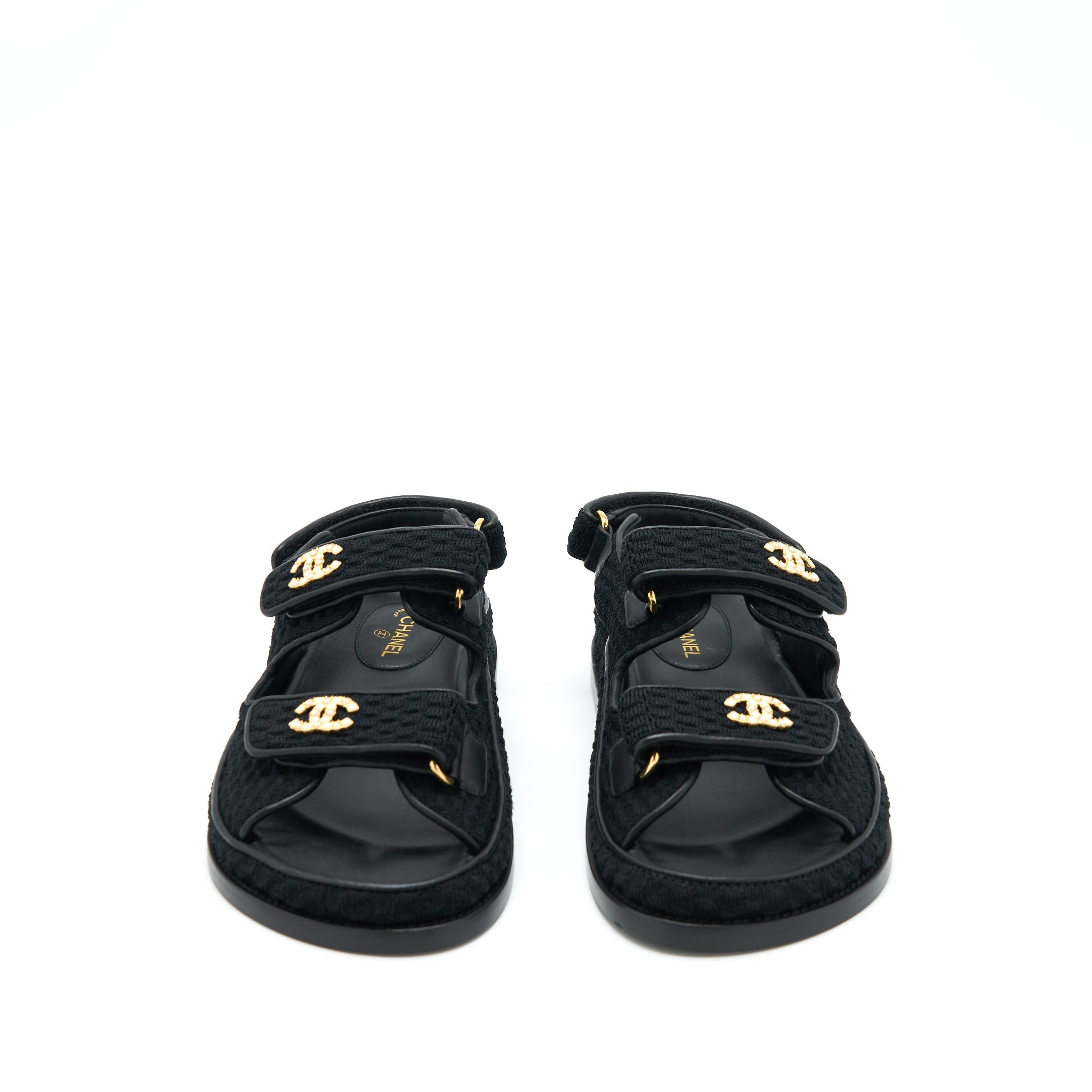 chanel-size-38-dad-sandal-black-with-gold-cc-logo