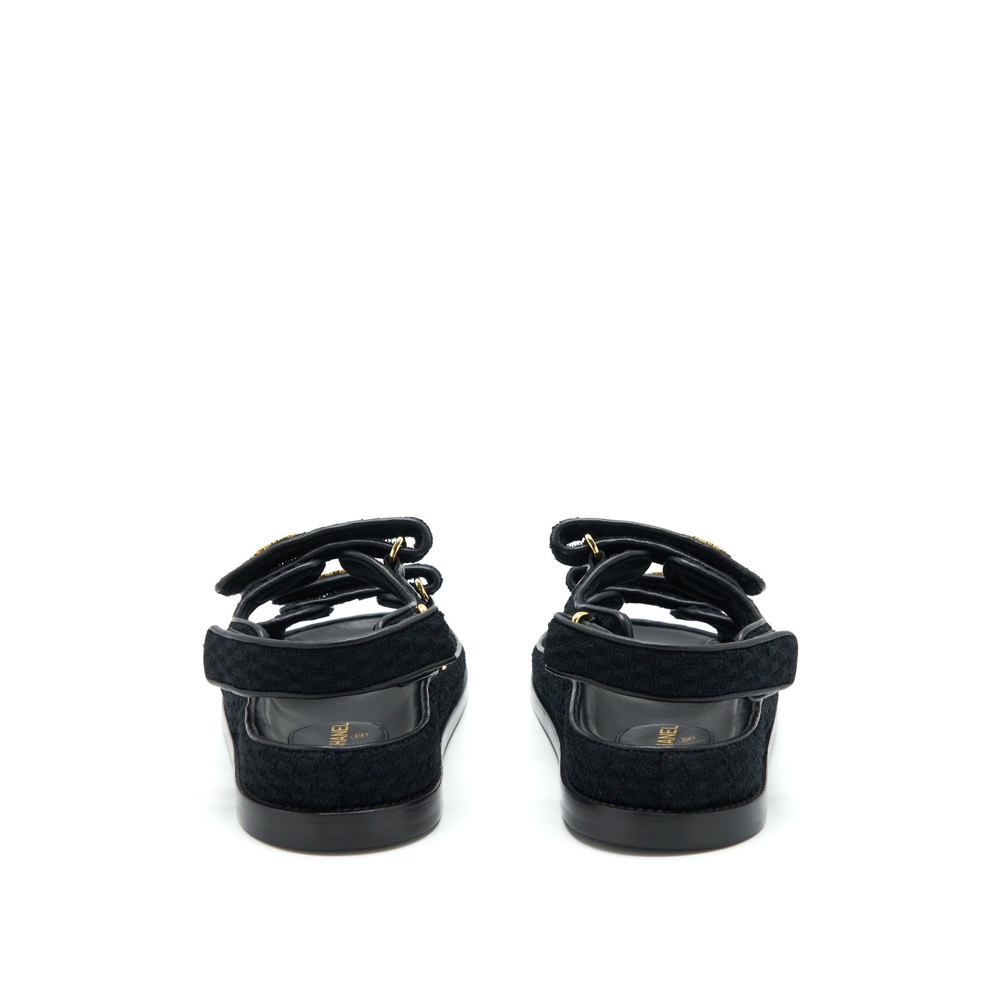chanel-size-38-dad-sandal-black-with-gold-cc-logo