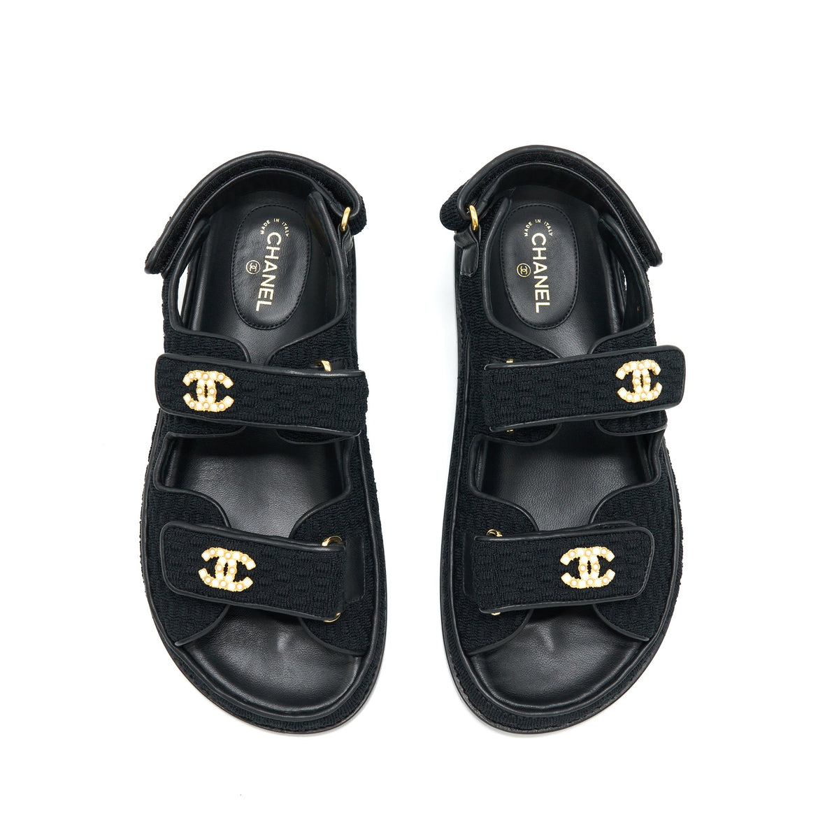 chanel-size-38-dad-sandal-black-with-gold-cc-logo