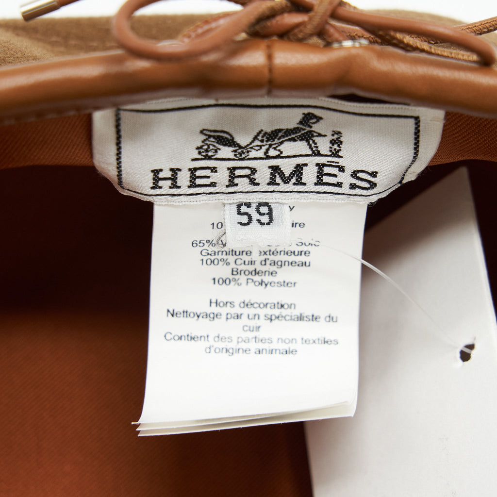 hermes-size-59-beret-hat-honore-charm-brown