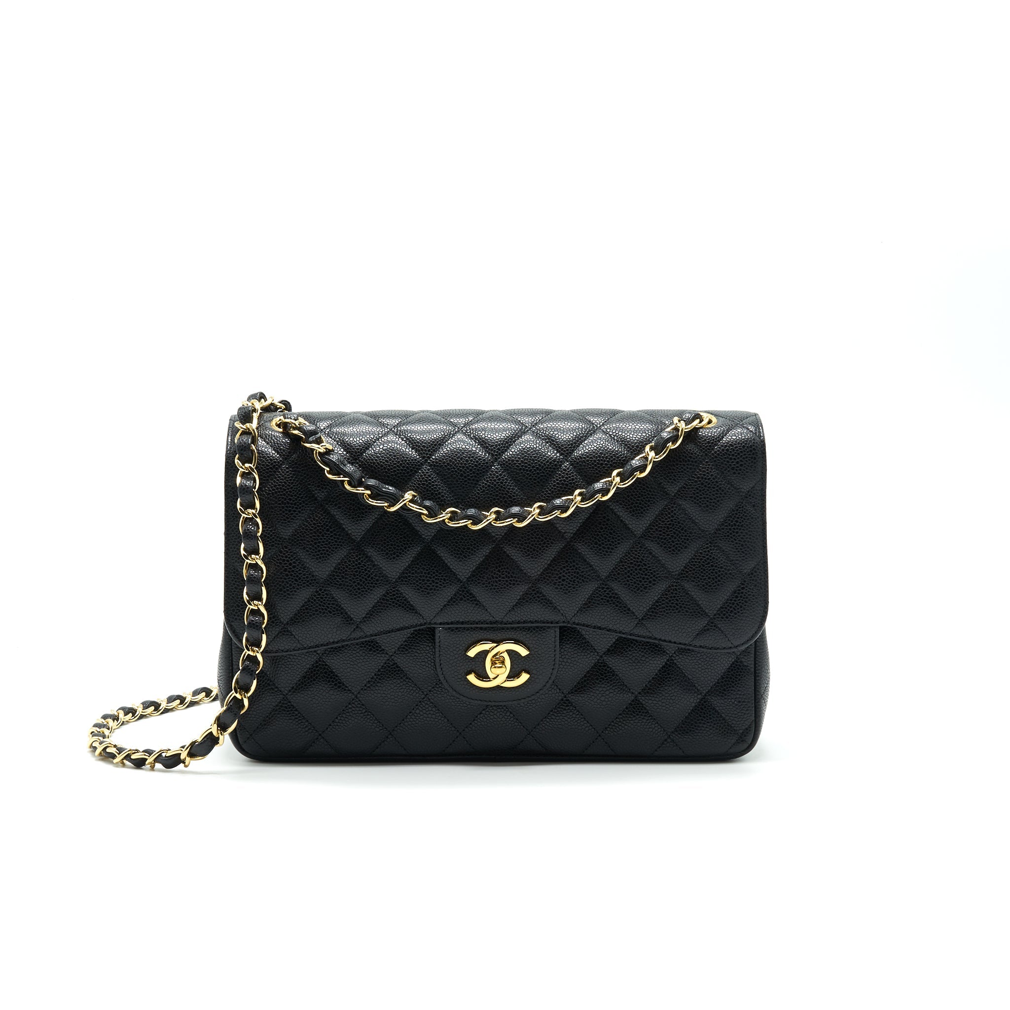 chanel-classic-juombo-double-flap-bag-black-cavier-ghw