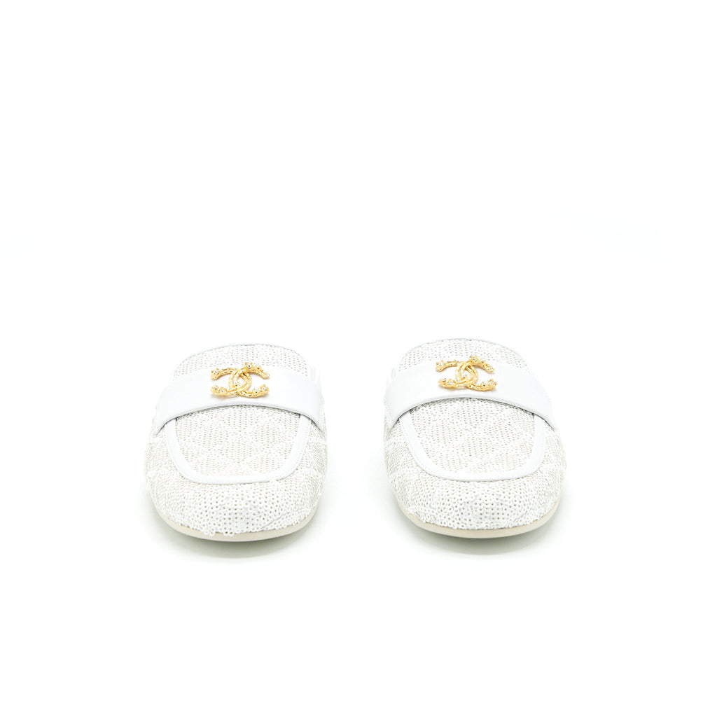 chanel-size-38-cc-logo-sequins-lambskin-mule-white-ghw