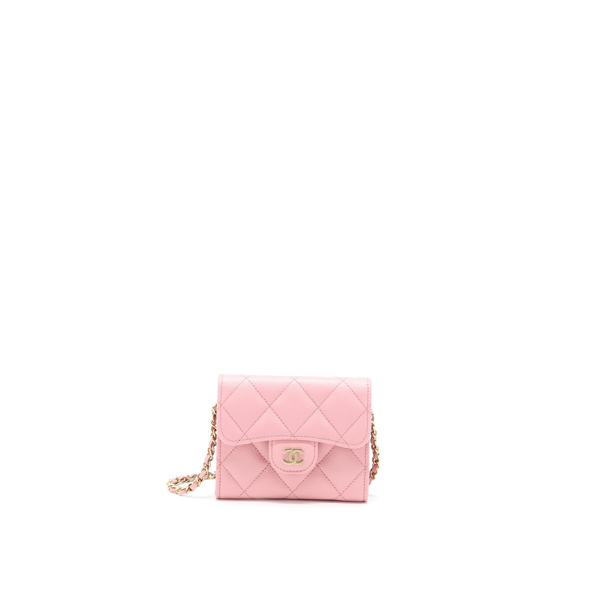 chanel-flap-card-holder-with-chain-caviar-22c-pink-lghw