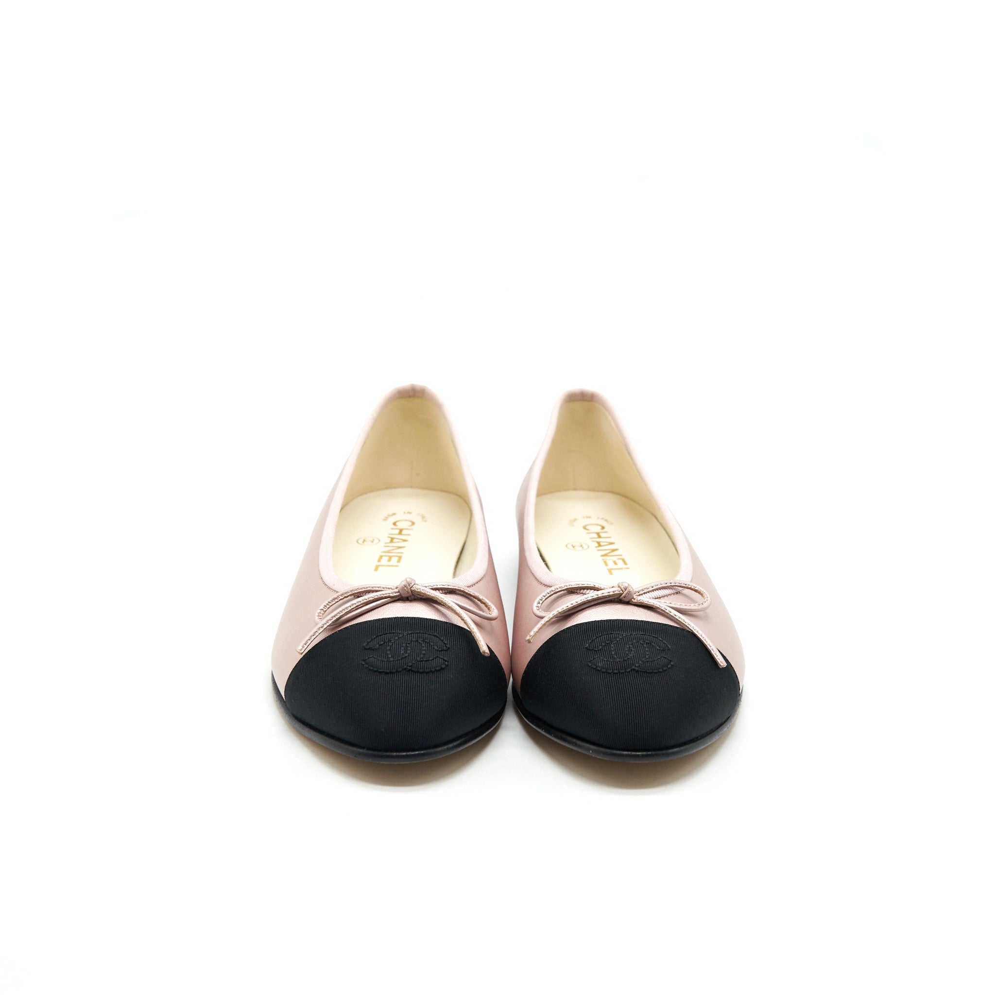 chanel-size37-5-flats-pink-black