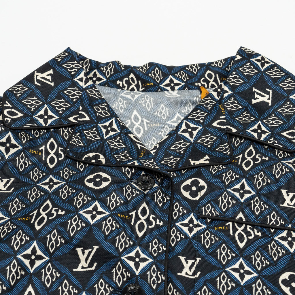 louis-vuitton-size-34-pyjama-shirt-and-shorts-silk-multicoloursell-in-a-set