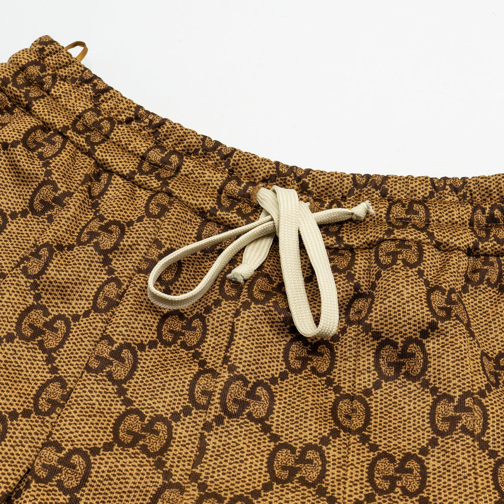gucci-xs-gg-logo-print-skirts-polyester-cotton-brown
