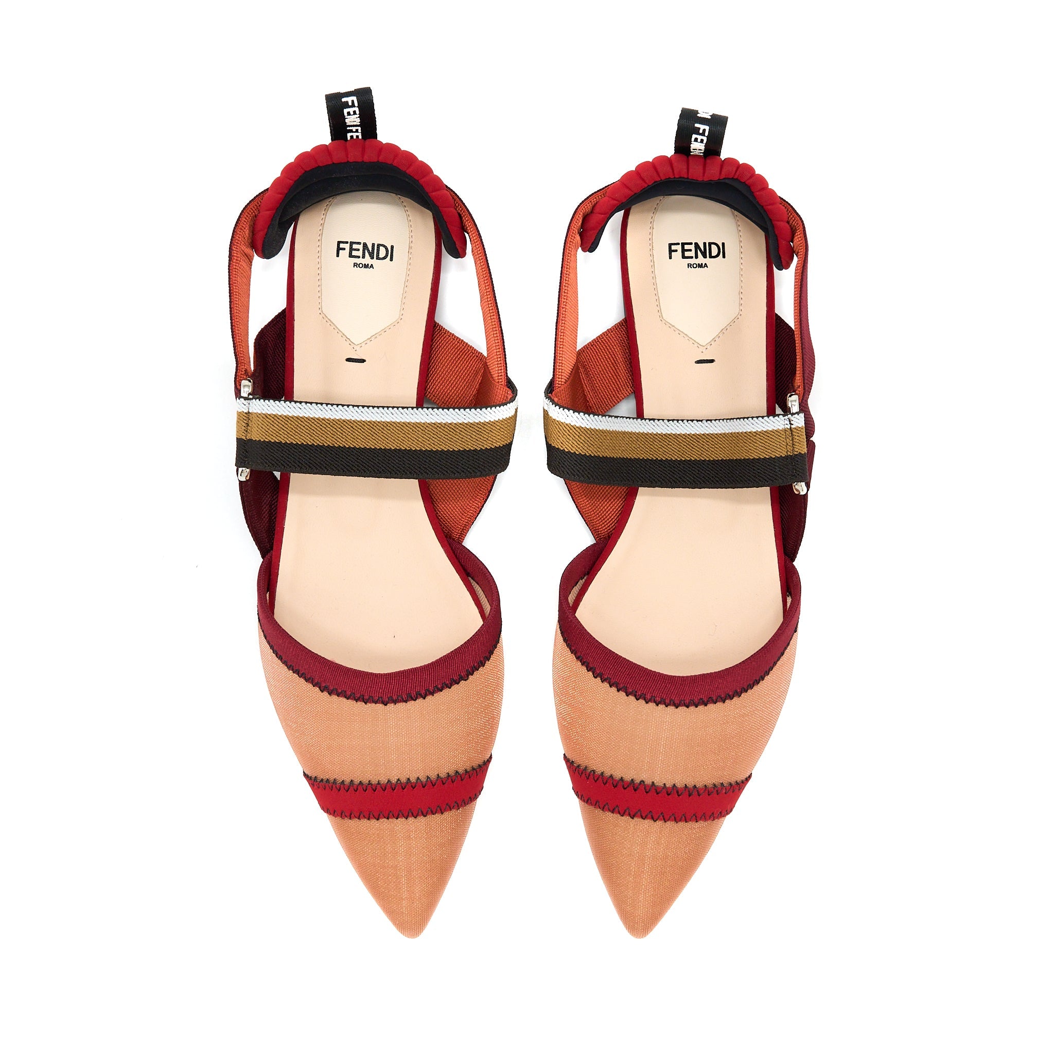 fendi-size-40-sling-back-flat-shoes-multicolour