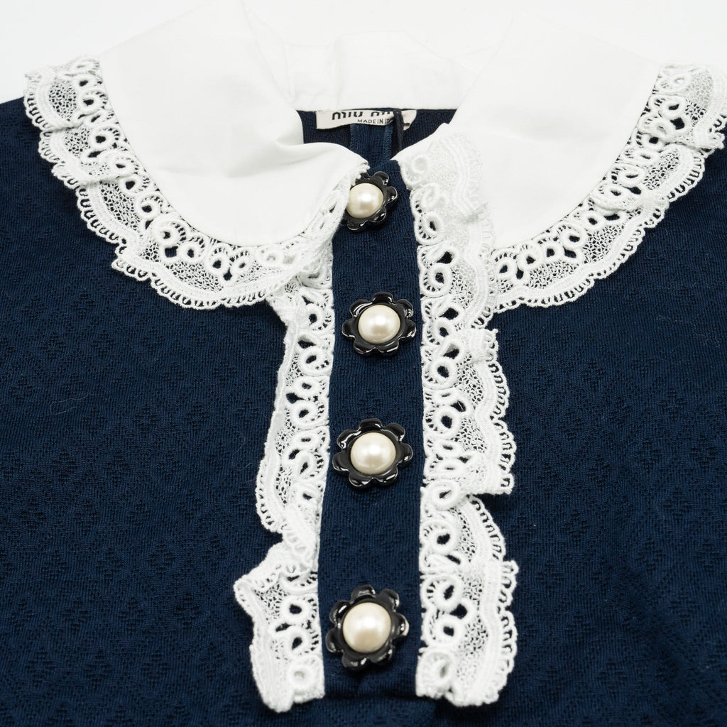 miu-miu-size-xs-lace-collar-jacquard-dress-with-pearl-cotton-polyamide-navy-white