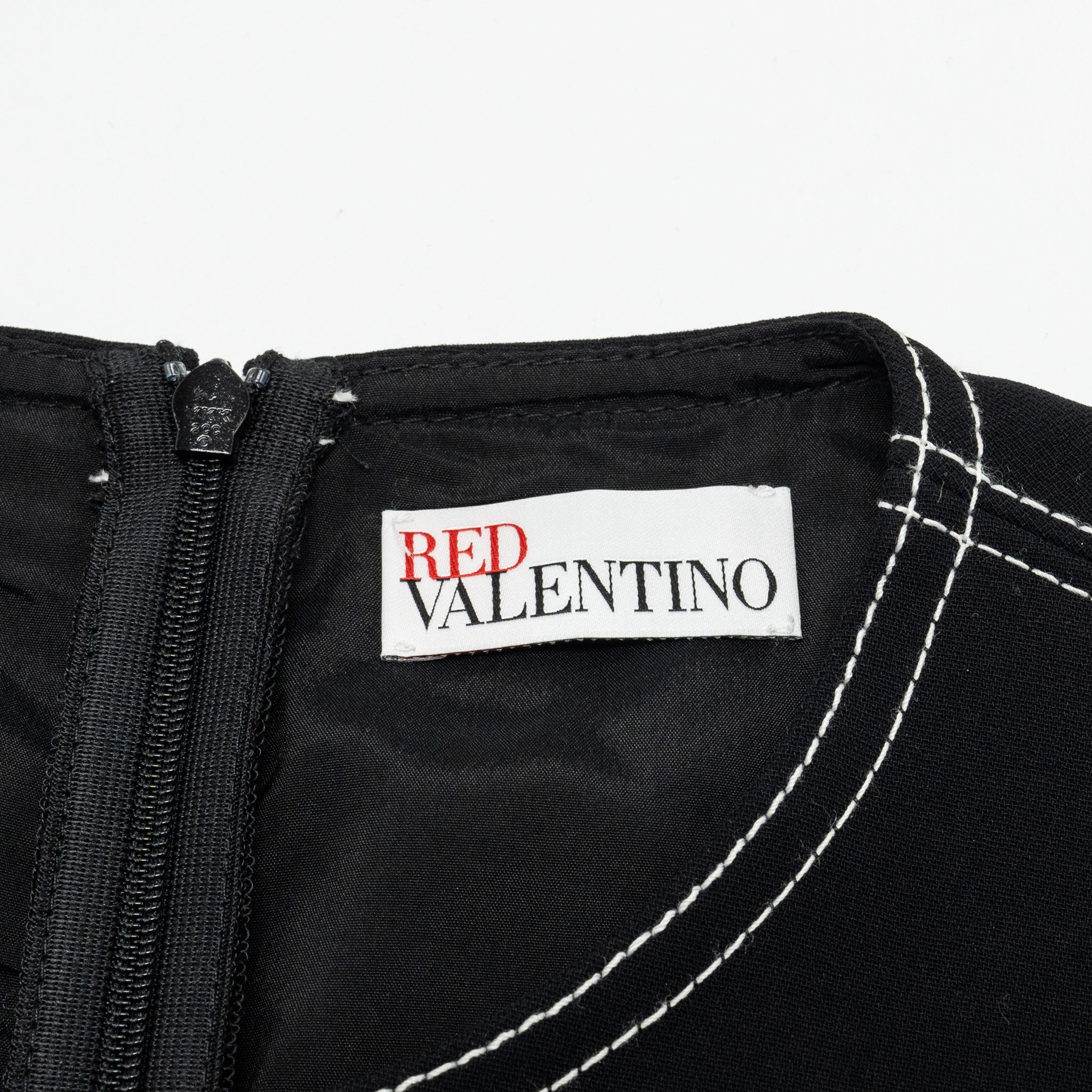 red-valentino-size-40-a-line-dress-polyester-black