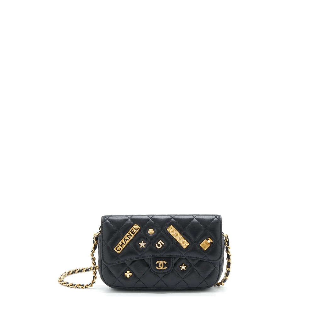 chanel-limited-charm-double-layer-mini-chain-bag-lambskin-black-ghw