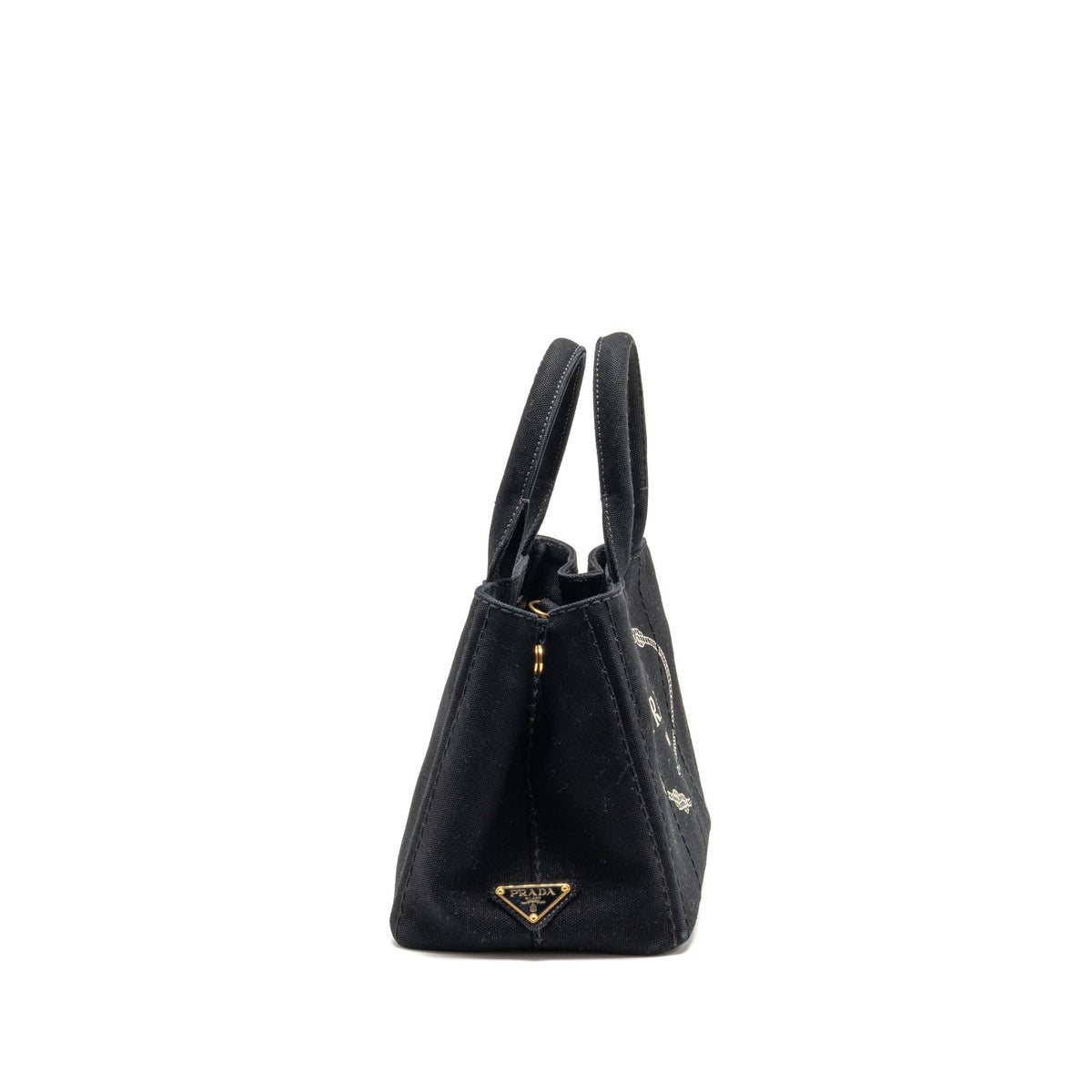 prada-small-canapa-tote-bag-canvas-black-white-ghw