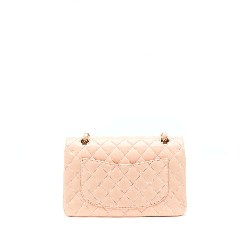 chanel-small-rectangular-double-flap-lambskin-pink-lghw
