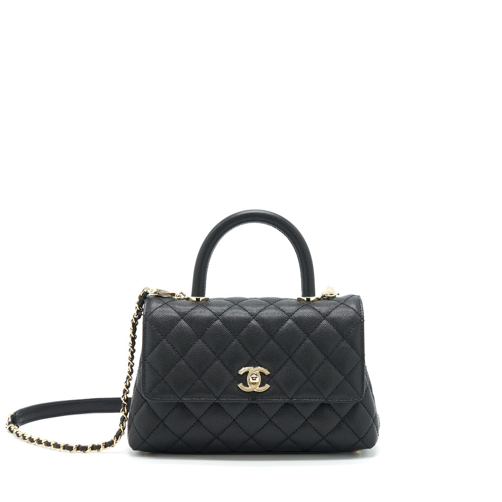chanel-22p-small-coco-handle-caviar-black-lghw-microchip