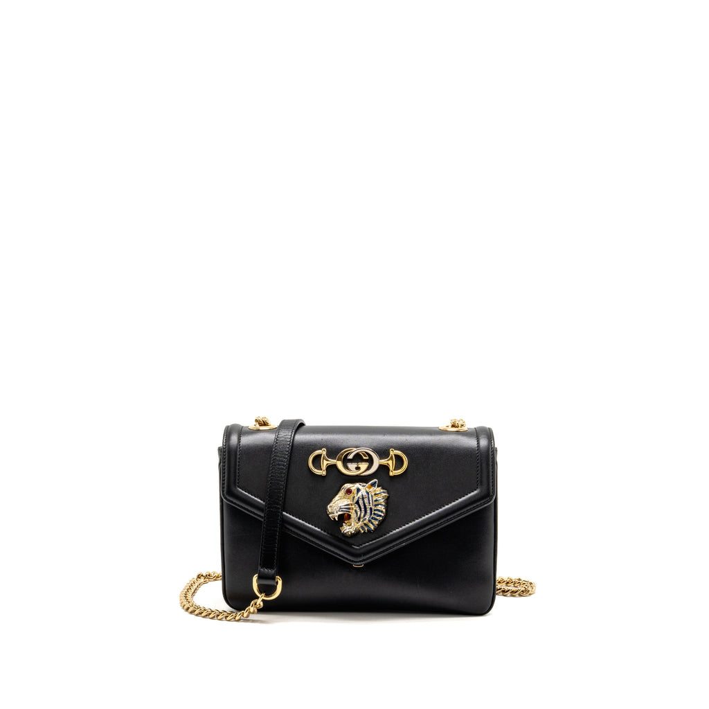 gucci-rajah-shoulder-bag-calfskin-black-ghw