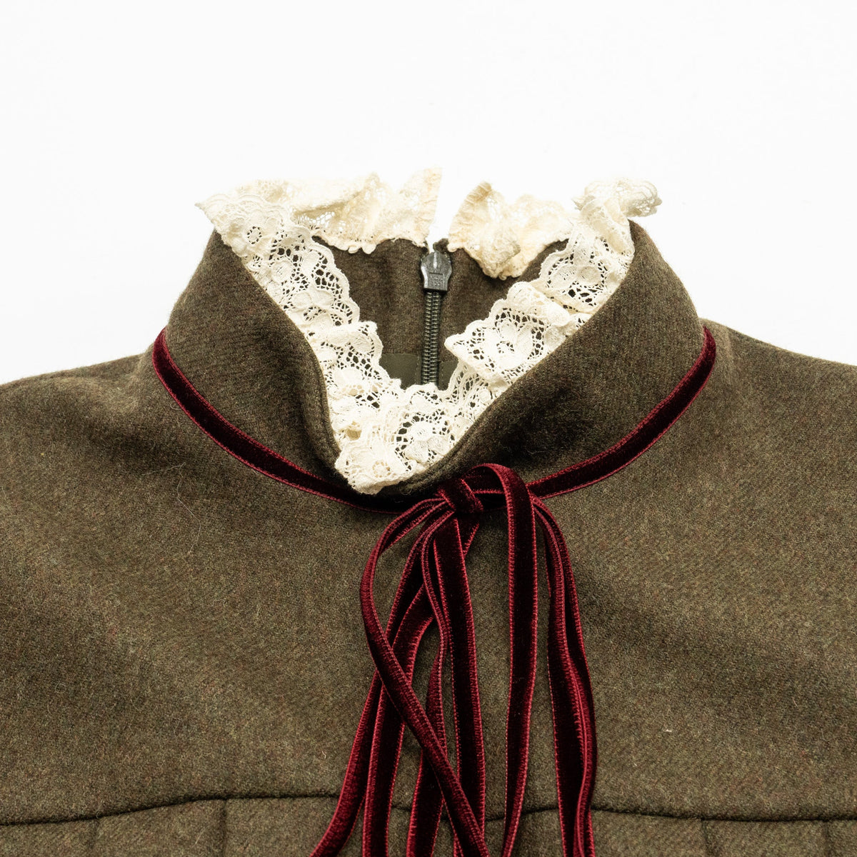 gucci-size-38-lace-collar-dress-wool-brown