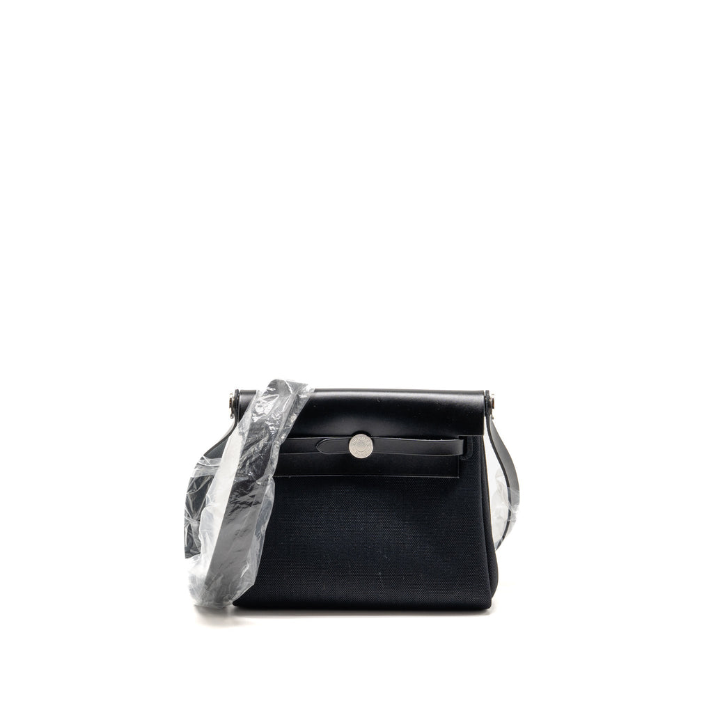hermes-mini-herbag-canvas-hunter-leather-black-shw-stamp-k