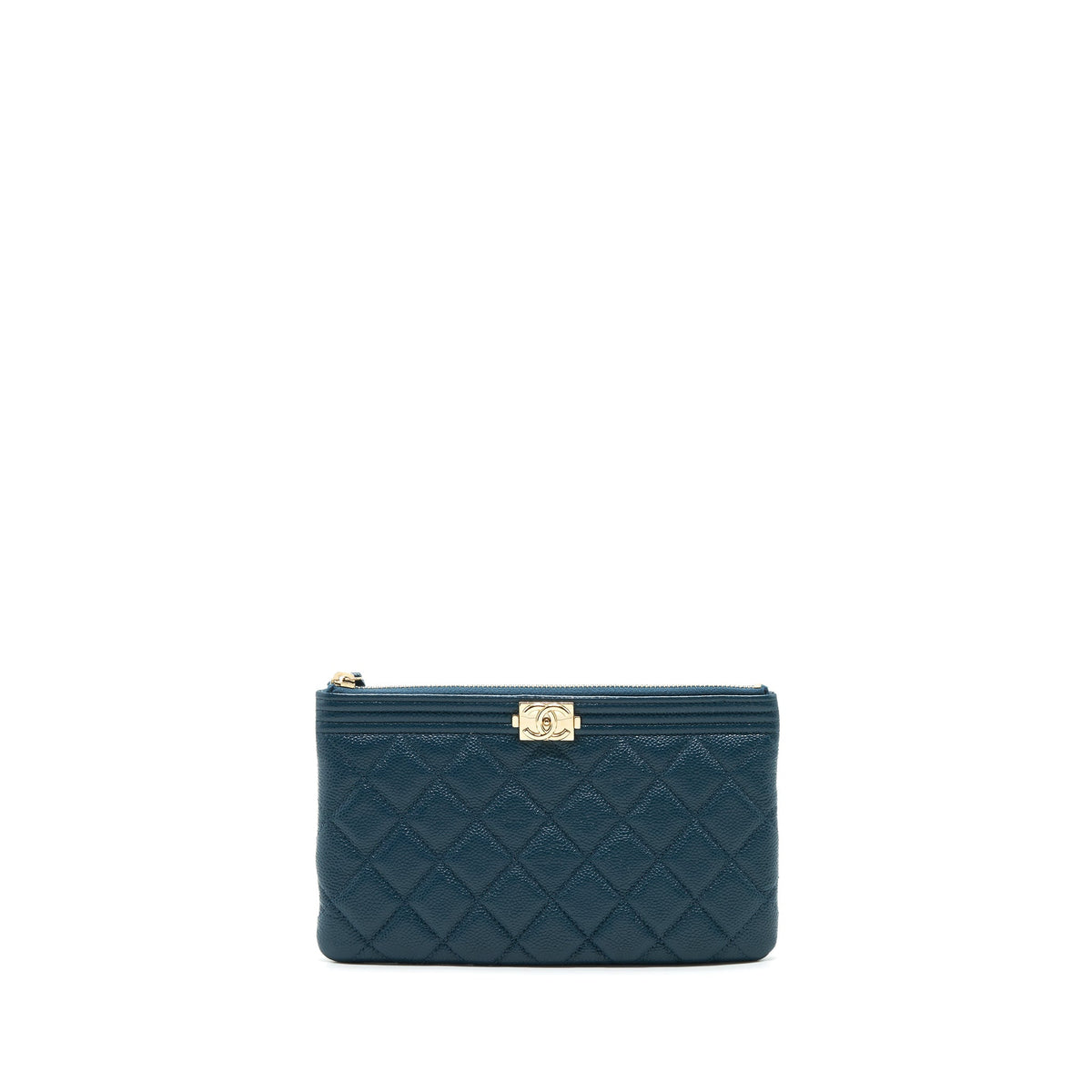 chanel-boy-pouch-caviar-dark-green-lghw