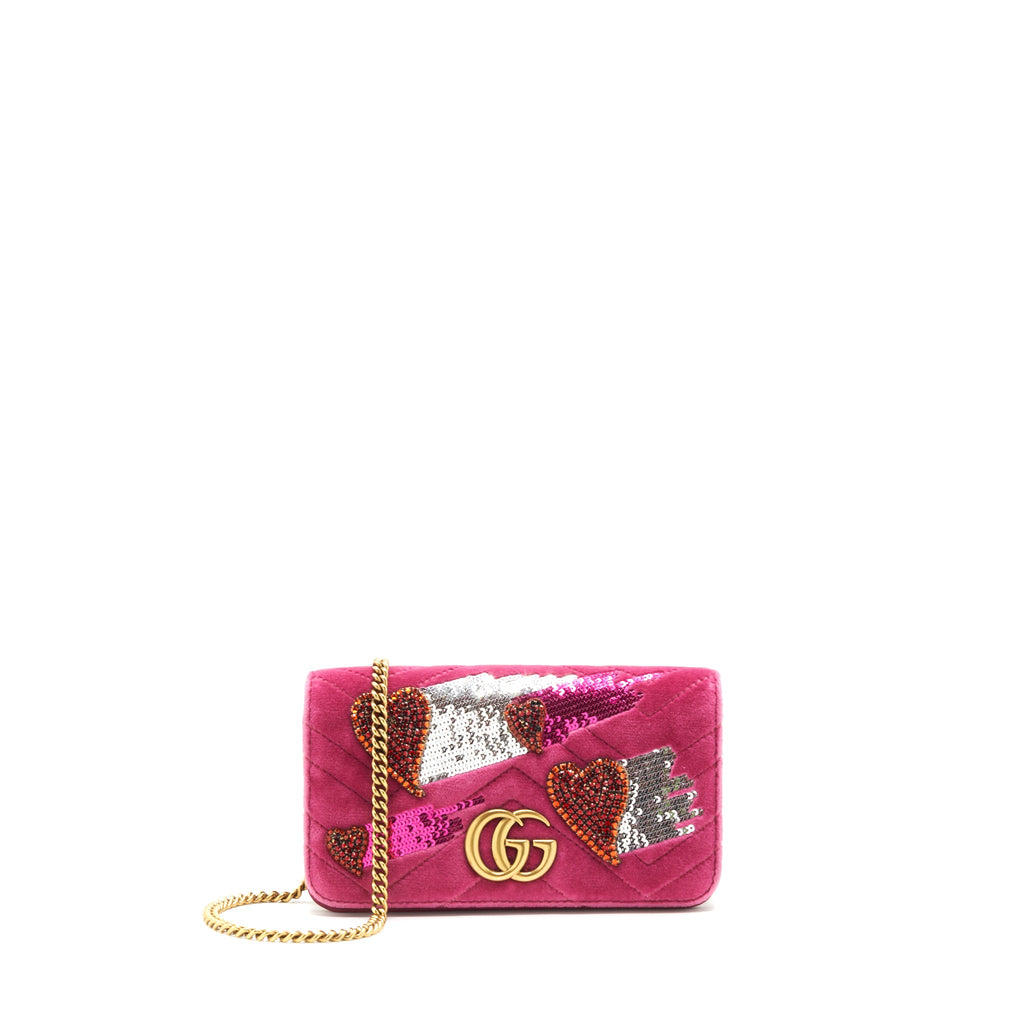 gucci-velvet-wallet-with-chain-pink-ghw-limited-edition