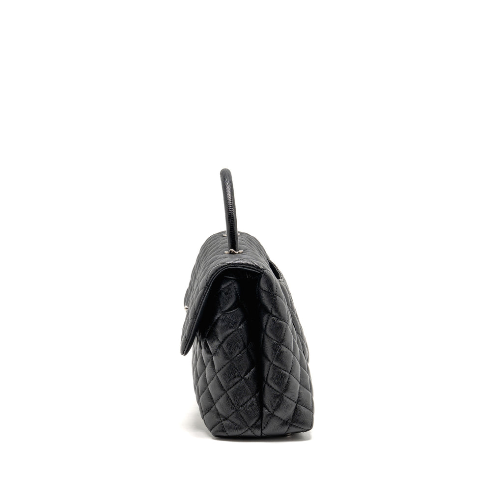 chanel-large-coco-handle-flap-bag-lizard-embossed-handle-caviar-black-ruthenium-hardware