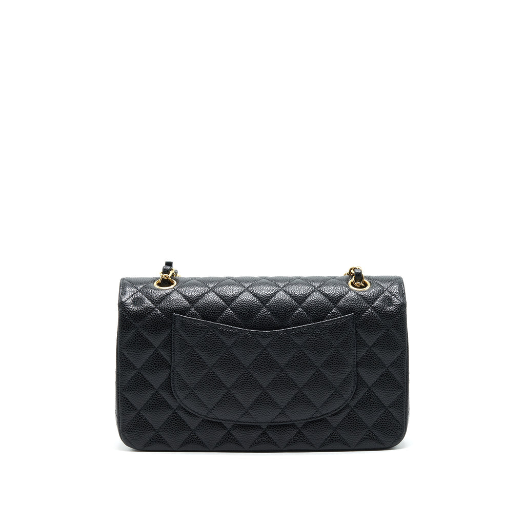 chanel-medium-classic-double-flap-25cm-caviar-black-ghw-microchip