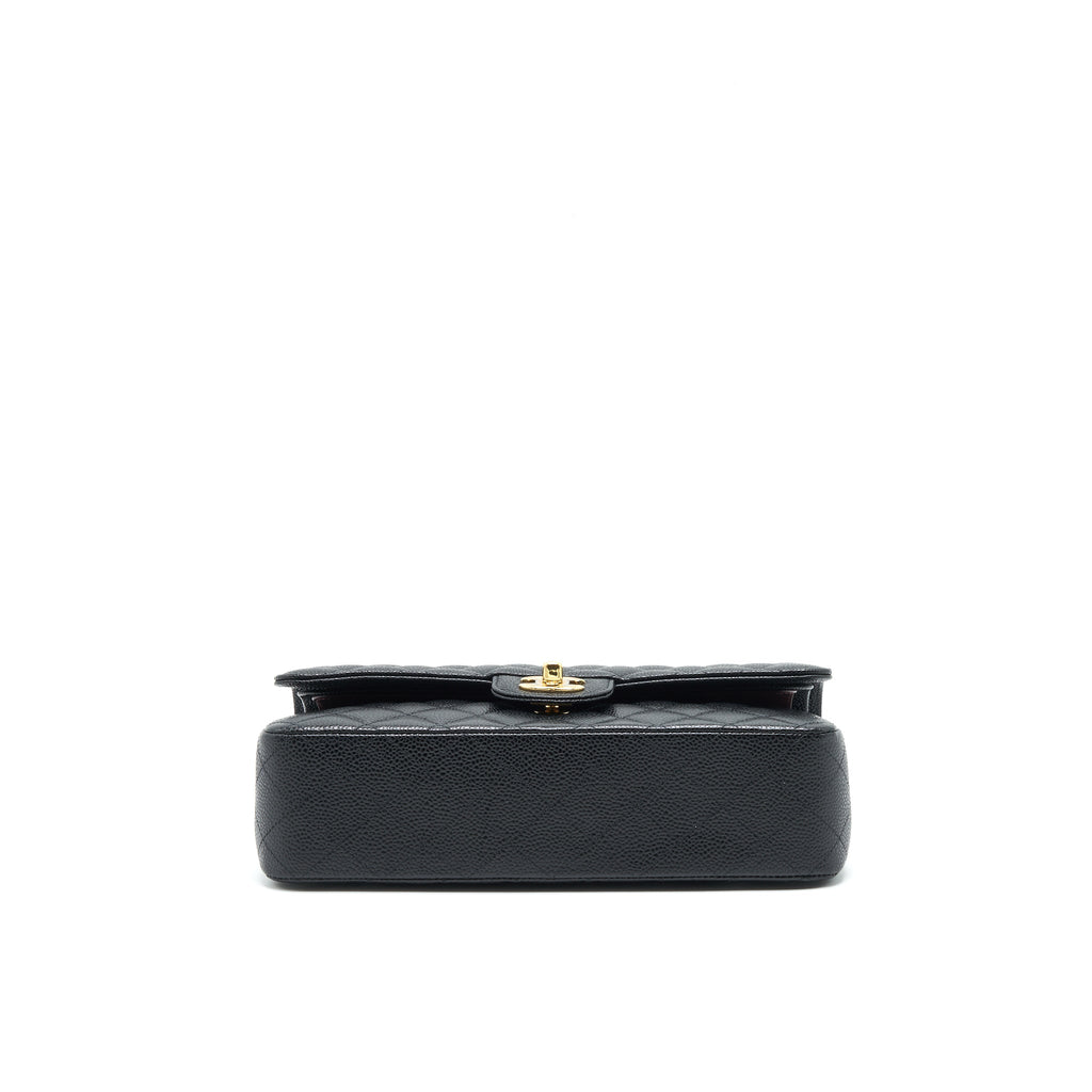 chanel-medium-classic-double-flap-25cm-caviar-black-ghw-microchip