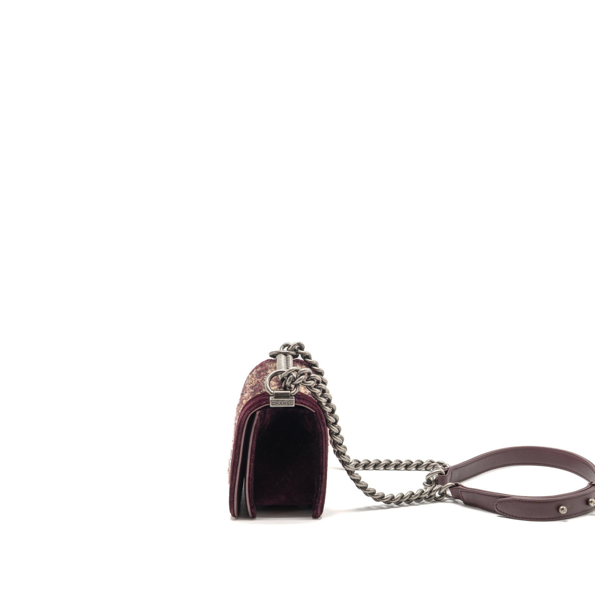chanel-small-boy-bag-tweed-velvet-lambskin-burgundy-ruthenium-hardware