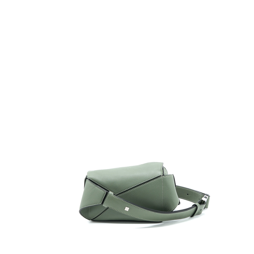 loewe-mini-puzzle-bumbag-calfskin-dark-sage-shw