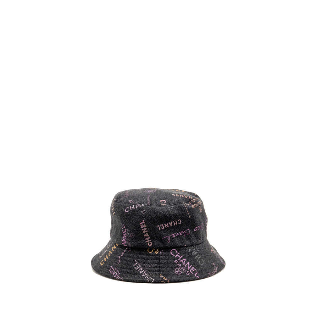 chanel-size-m-logo-print-denim-bucket-hat-black-multicolour