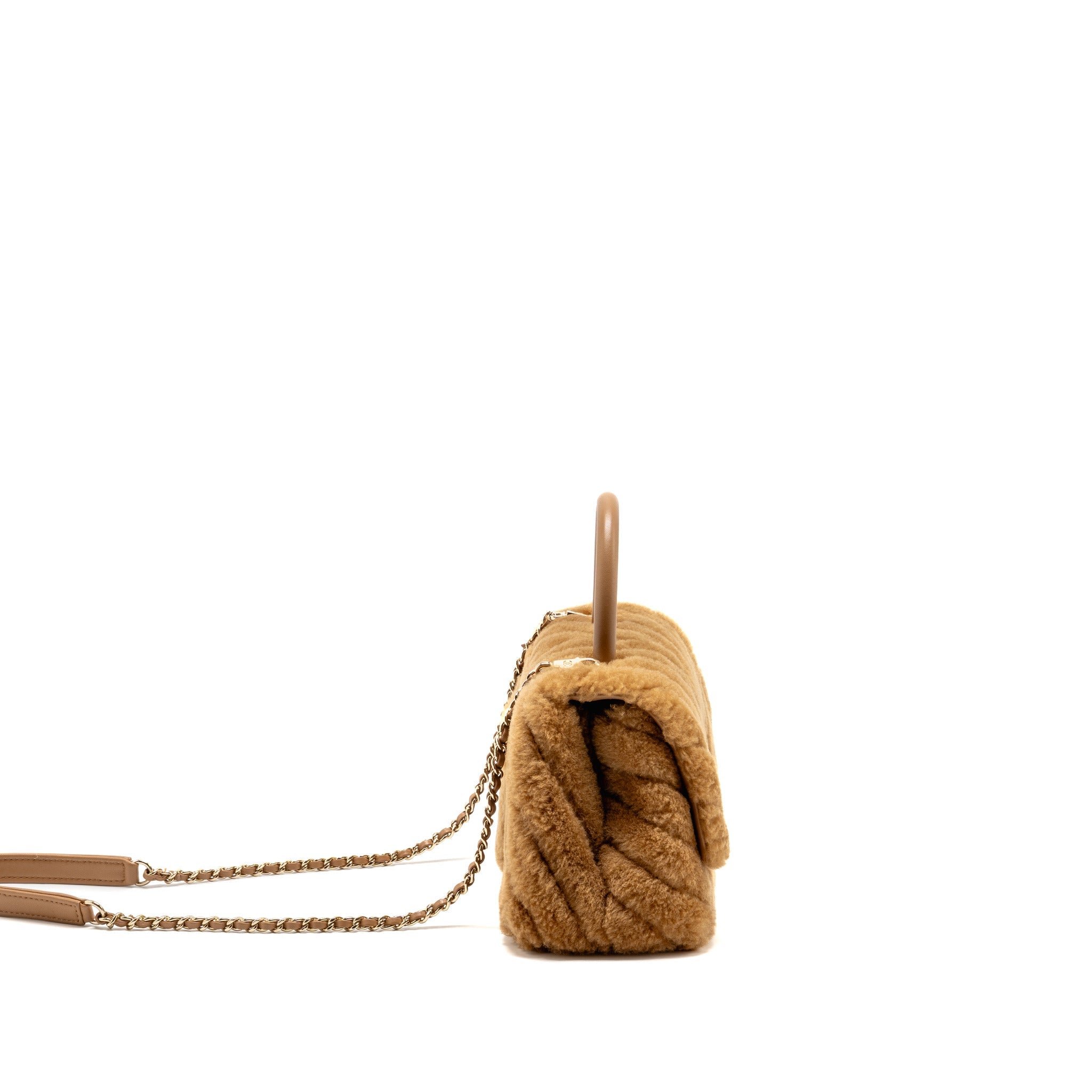 chanel-small-chevron-coco-handle-bag-shearling-dark-beige-lghw