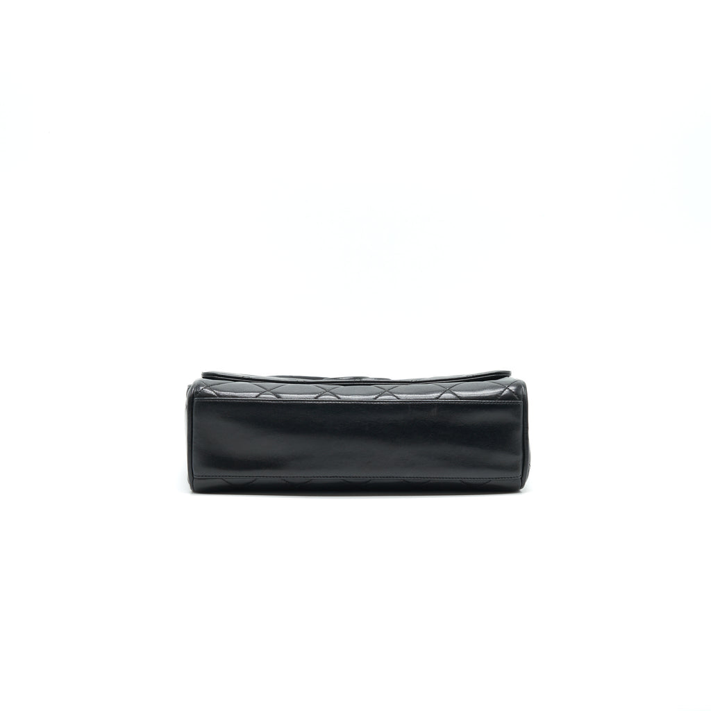 chanel-vintage-cc-logo-flap-bag-with-strap-so-black