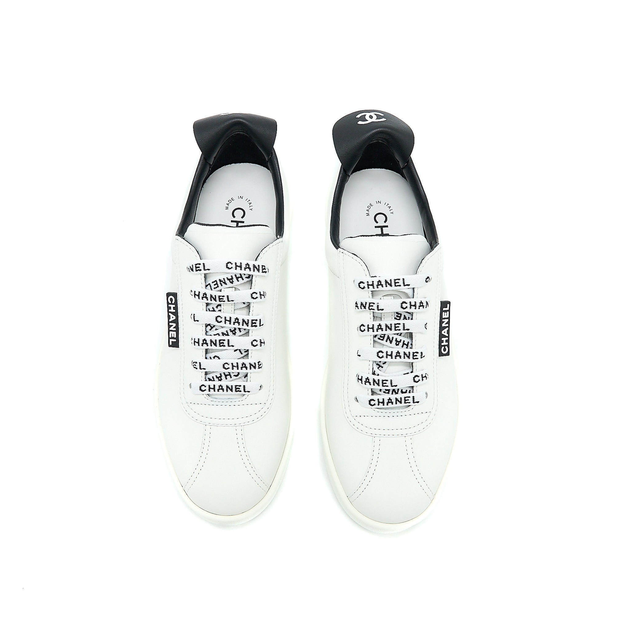 chanel-size-37-sneaker-letter-shoelace-calfskin-multicolour